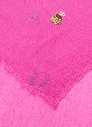 Detail View - Click To Enlarge - CITRUS - Beaded Apres Ski Wool Cashmere Scarf