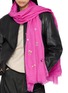 Figure View - Click To Enlarge - CITRUS - Beaded Apres Ski Wool Cashmere Scarf
