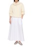 Figure View - Click To Enlarge - YOUNG N SANG - Quarter Zip Waffle Knit Pullover