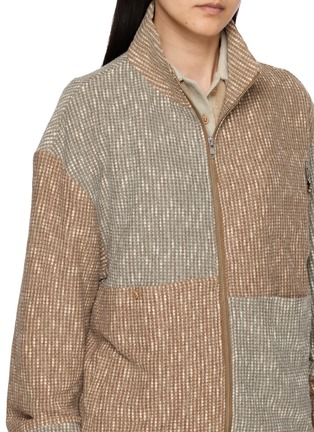  - YOUNG N SANG - Patchwork Zip Up Knit Jacket