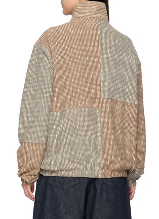 Back View - Click To Enlarge - YOUNG N SANG - Patchwork Zip Up Knit Jacket