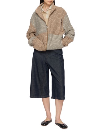 Figure View - Click To Enlarge - YOUNG N SANG - Patchwork Zip Up Knit Jacket
