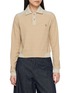 YOUNG N SANG Patchwork Long Sleeve Polo Shirt