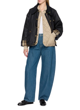 Figure View - Click To Enlarge - BARBOUR - Allendale Knitted Sleeve Quilted Jacket