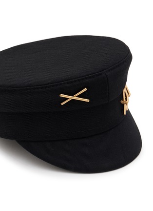 Detail View - Click To Enlarge - RUSLAN BAGINSKY - Logo Embellished Cotton Baker Boy Cap