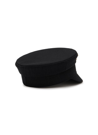 Figure View - Click To Enlarge - RUSLAN BAGINSKY - Logo Embellished Cotton Baker Boy Cap
