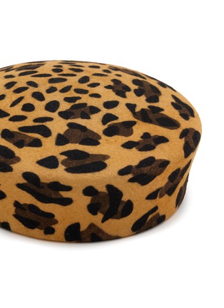 Detail View - Click To Enlarge - RUSLAN BAGINSKY - Leopard Print Felt Pillbox Hat