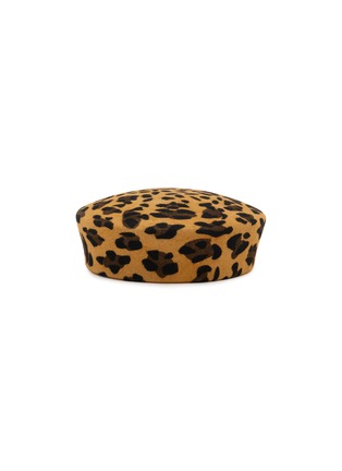 Figure View - Click To Enlarge - RUSLAN BAGINSKY - Leopard Print Felt Pillbox Hat