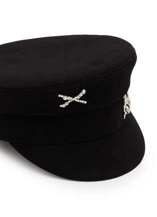 Detail View - Click To Enlarge - RUSLAN BAGINSKY - Crystal Embellished Cotton Baker Boy Cap