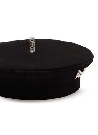 Detail View - Click To Enlarge - RUSLAN BAGINSKY - Crystal Embellished Cotton Beret