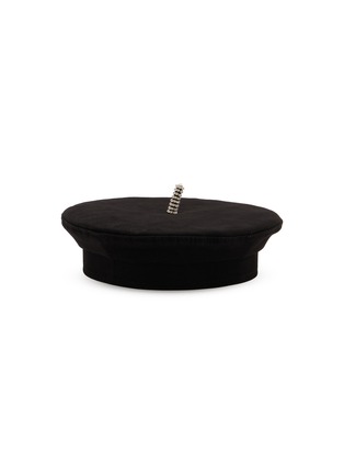 Figure View - Click To Enlarge - RUSLAN BAGINSKY - Crystal Embellished Cotton Beret