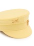 Detail View - Click To Enlarge - RUSLAN BAGINSKY - Logo Plaque Linen Baker Boy Cap