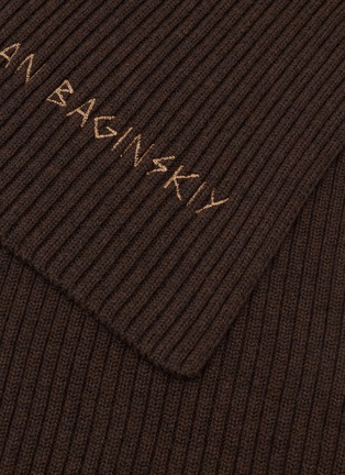 Detail View - Click To Enlarge - RUSLAN BAGINSKY - Embroidered Merino Wool Scarf