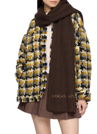 Figure View - Click To Enlarge - RUSLAN BAGINSKY - Embroidered Merino Wool Scarf