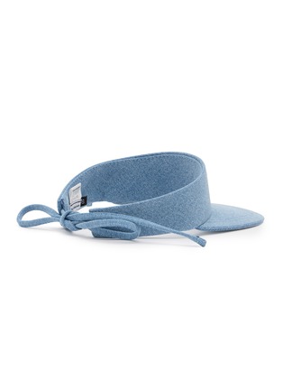 Figure View - Click To Enlarge - RUSLAN BAGINSKY - Bow Detail Denim Visor