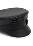 Detail View - Click To Enlarge - RUSLAN BAGINSKY - Logo Embellished Leather Baker Boy Cap