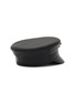 Figure View - Click To Enlarge - RUSLAN BAGINSKY - Logo Embellished Leather Baker Boy Cap