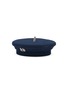 RUSLAN BAGINSKY Crystal Embellished Denim Beret