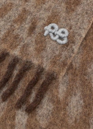 Detail View - Click To Enlarge - RUSLAN BAGINSKY - Logo Embroidered Alpaca Blend Scarf