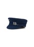 RUSLAN BAGINSKY Crystal Embellished Denim Baker Boy Cap
