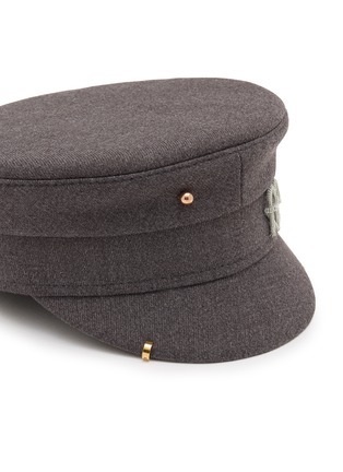 Detail View - Click To Enlarge - RUSLAN BAGINSKY - Pierced Felt Baker Boy Cap