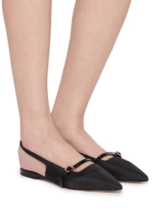 Figure View - Click To Enlarge - PEDDER RED - Margot Grosgain Slingback Flats