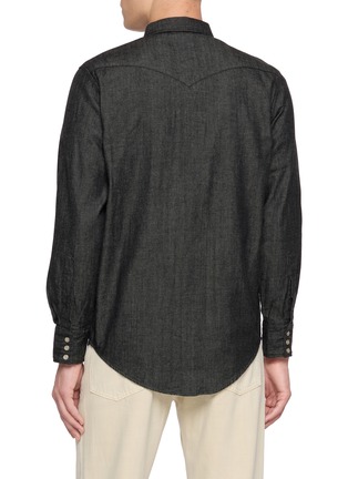 Back View - Click To Enlarge - EDWIN - Western Dark Wash Denim Shirt