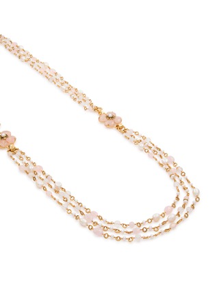 Detail View - Click To Enlarge - GOOSSENS - Clover Rose Quartz Necklace