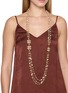 Figure View - Click To Enlarge - GOOSSENS - Clover Rose Quartz Necklace