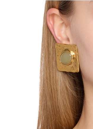 Front View - Click To Enlarge - GOOSSENS - Théia Clip On Earrings
