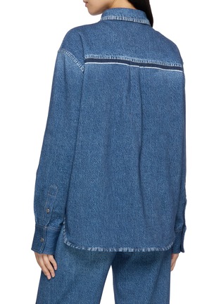 Back View - Click To Enlarge - RAG & BONE - Miramar Side Fray Denim Shirt