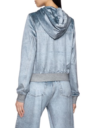 Back View - Click To Enlarge - RAG & BONE - Miramar Velvet Zip Up Hoodie