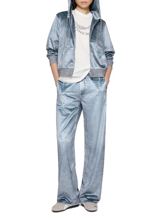 Figure View - Click To Enlarge - RAG & BONE - Miramar Velvet Zip Up Hoodie