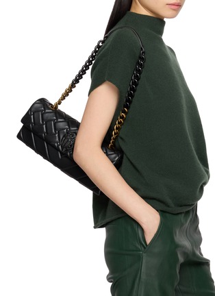 Figure View - Click To Enlarge - KURT GEIGER - Kensington East West Quilted Leather Bag