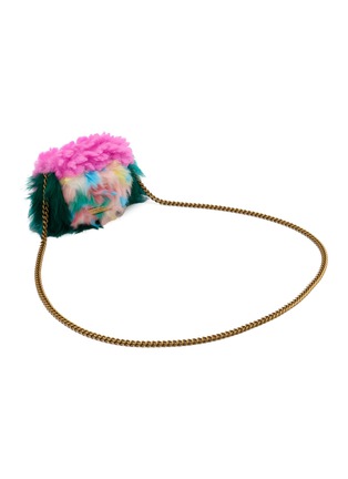 Detail View - Click To Enlarge - KURT GEIGER - Micro Oxford Mascot Faux Fur Bag