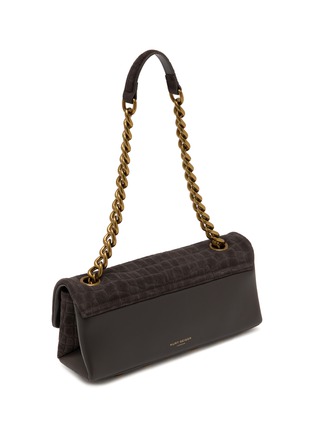 Detail View - Click To Enlarge - KURT GEIGER - Kensington East West Crocodile Suede Bag