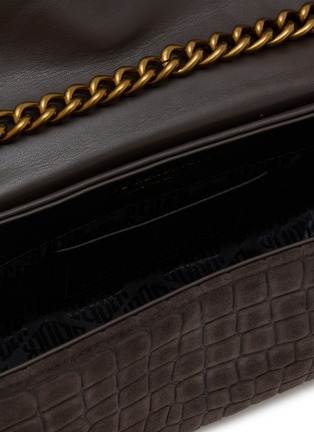 Detail View - Click To Enlarge - KURT GEIGER - Kensington East West Crocodile Suede Bag