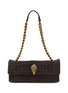 KURT GEIGER Kensington East West Crocodile Suede Bag