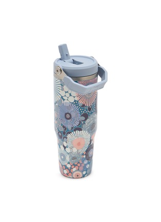 Detail View - Click To Enlarge - STANLEY - The IceFlow™ Flip Straw 2.0 Tumbler 30oz — Blue Dream Wildflower