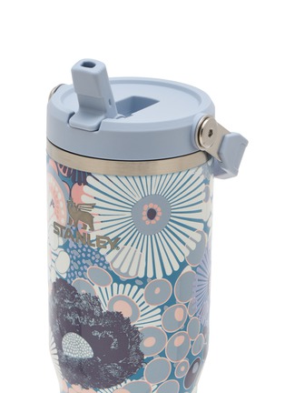 Detail View - Click To Enlarge - STANLEY - The IceFlow™ Flip Straw 2.0 Tumbler 30oz — Blue Dream Wildflower