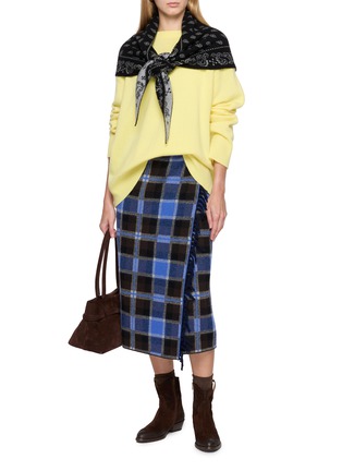 Figure View - Click To Enlarge - GUEST IN RESIDENCE - Tartan Wrap Midi Skirt
