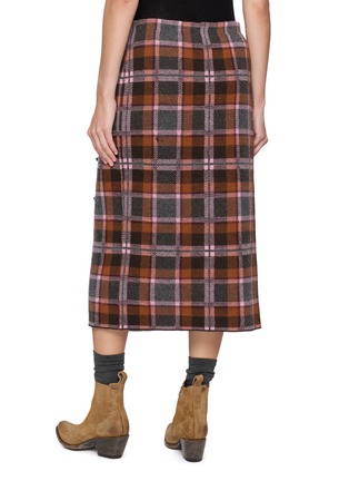 Back View - Click To Enlarge - GUEST IN RESIDENCE - Tartan Wrap Midi Skirt
