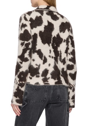 Back View - Click To Enlarge - GUEST IN RESIDENCE - Grizzly Cowhide Print Knit Jacket