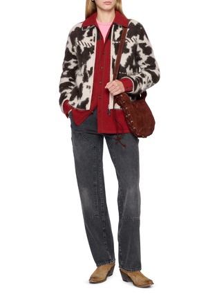 Figure View - Click To Enlarge - GUEST IN RESIDENCE - Grizzly Cowhide Print Knit Jacket