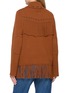 Back View - Click To Enlarge - GUEST IN RESIDENCE - Western Fringe Knit Jacket
