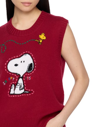  - CHINTI & PARKER - X Peanuts Snoopy Intarsia Hand Embroidered Knit Tank