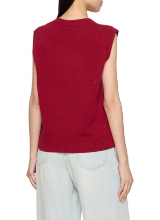 Back View - Click To Enlarge - CHINTI & PARKER - X Peanuts Snoopy Intarsia Hand Embroidered Knit Tank