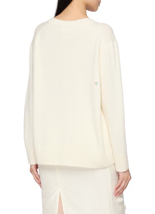 Back View - Click To Enlarge - CHINTI & PARKER - X Peanuts Snoopy Hand Embroidered Knit Cardigan