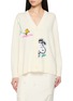 CHINTI & PARKER X Peanuts Snoopy Hand Embroidered Knit Cardigan
