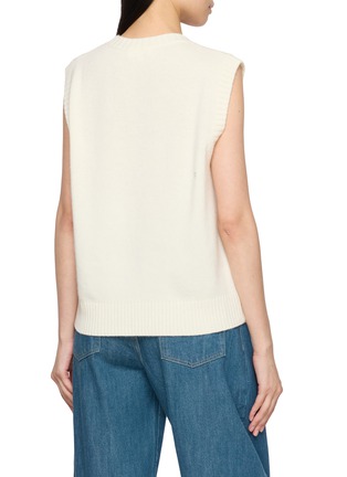 Back View - Click To Enlarge - CHINTI & PARKER - X Peanuts Snoopy Intarsia Hand Embroidered Knit Tank